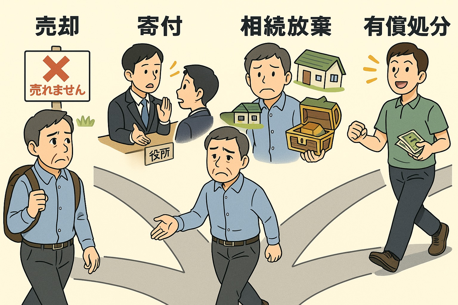 不動産処分の比較検討イメージ